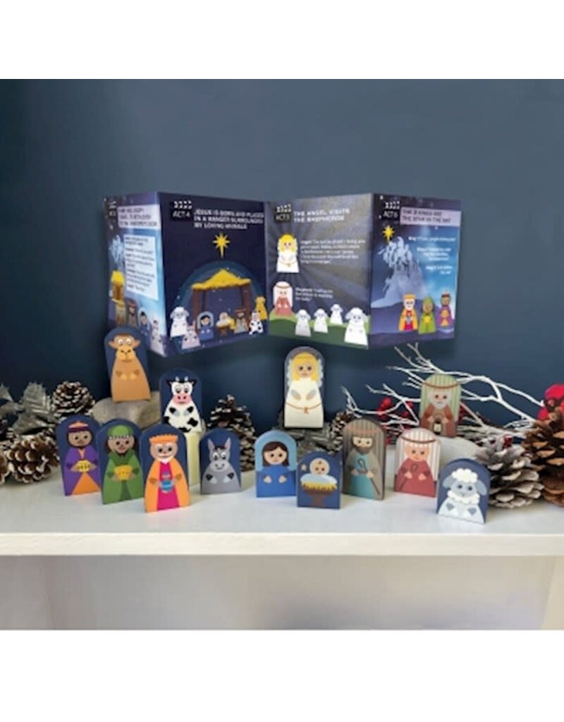 Abbey & CA Gift Nativity Playset w/ Pamphlet (13 Figures 2" - 3")