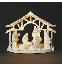 Roman, Inc Nativity Scene-LED-White (13.5"H)