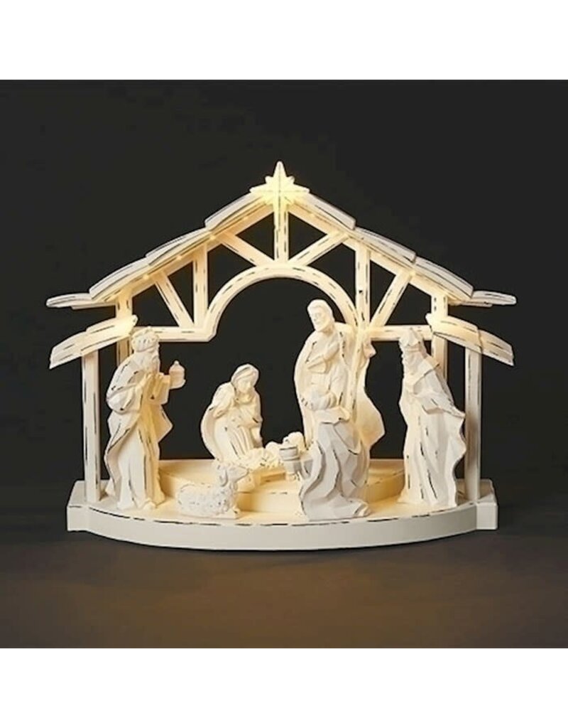 Roman, Inc Nativity Scene-LED-White (13.5"H)