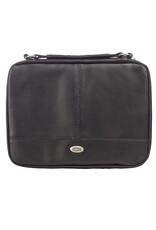 Christian Art Gifts Black Bible Cover with Two Fold Organizer - XL