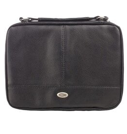 Christian Art Gifts Black Bible Cover with Two Fold Organizer - XL