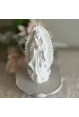 Be Still Prayer Space 3D printed 10" Our Lady of Guadalupe Statue, grey