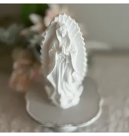Be Still Prayer Space 3D printed 10" Our Lady of Guadalupe Statue, grey