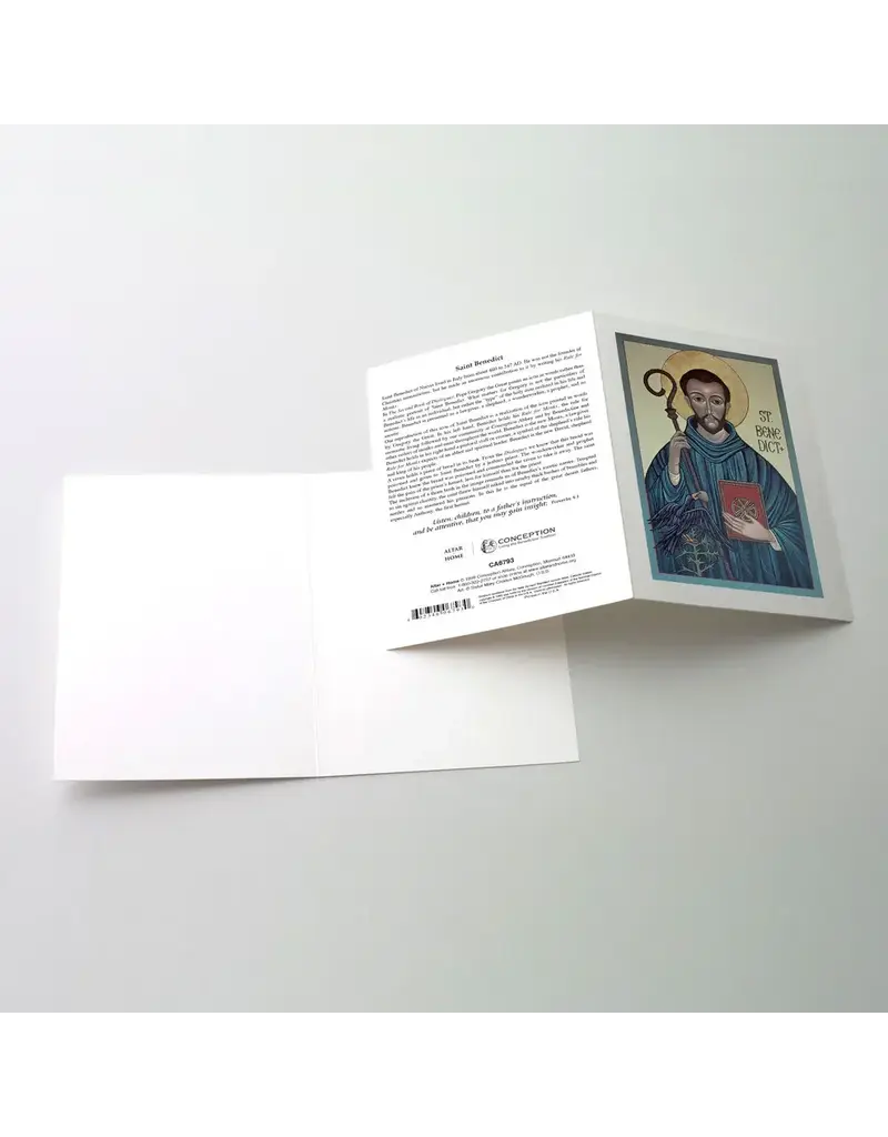 The Printery House St. Benedict Icon (McGough) - Icon Greeting Card