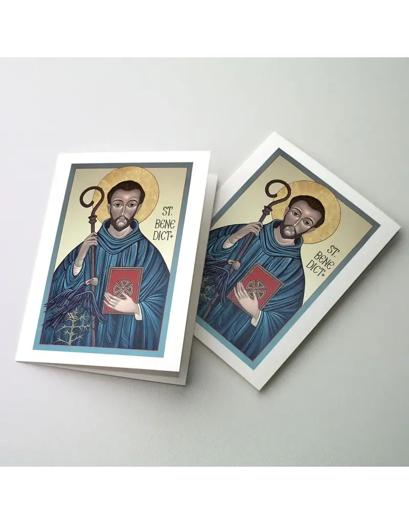 Altar + Home St. Benedict Icon (McGough) - Icon Greeting Card