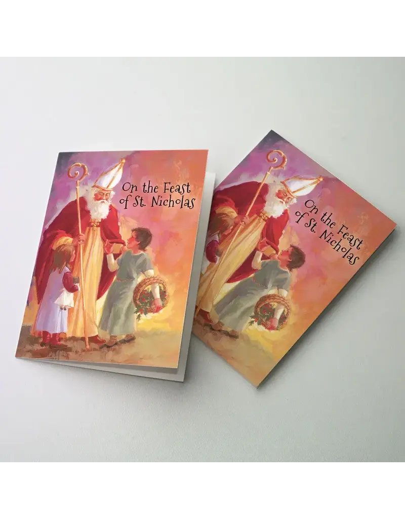 Altar + Home On the Feast of St. Nicholas - St. Nicholas Day Card for Children