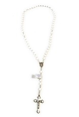 Religious Art Inc Quadlink Oval Bead Rosary with Colored Crucifix