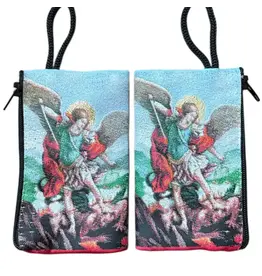 Oremus Mercy Small Rosary Pouch -St. Michael The Archangel (3″ x 4″)