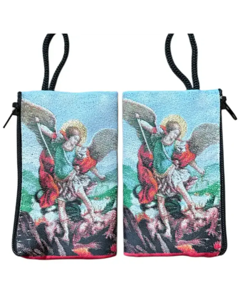 Oremus Mercy Small Rosary Pouch -St. Michael The Archangel (3″ x 4″)