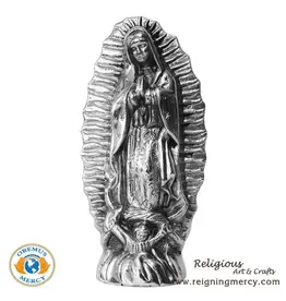Oremus Mercy Our Lady of Guadalupe Statue - Pewter 7"