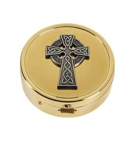 Christian Brands Celtic Cross Brass Pyx, size 2