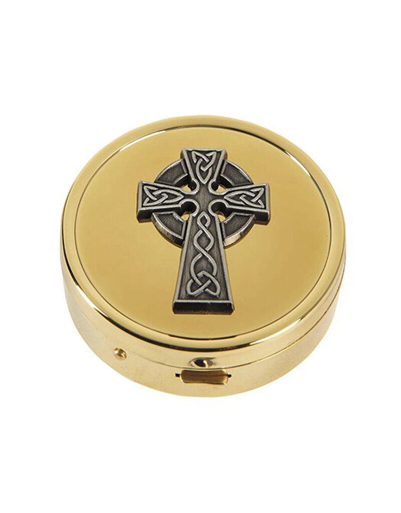 Christian Brands Celtic Cross Brass Pyx, size 2