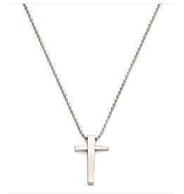 Steel Cross with 20" 2.4mm Bead Chain