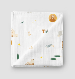 Be A Heart Swaddle: Saint Francis (Muslin)