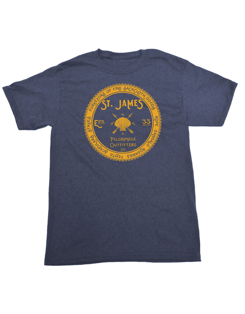 Nelson Fine Art and Gifts St. James Pilgrimage Outfitters Heather Navy T-Shirt X- Large