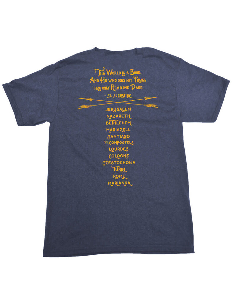 Nelson Fine Art and Gifts St. James Pilgrimage Outfitters Heather Navy T-Shirt X- Large