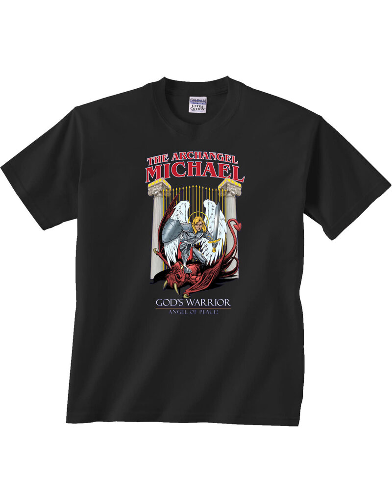 Defenders of Truth - St. Michael the Archangel T-Shirt  Black X-Large