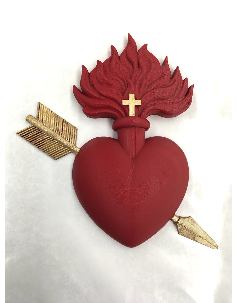 Be Still Prayer Space 3D Printed Restless Heart, 6" Colorized
