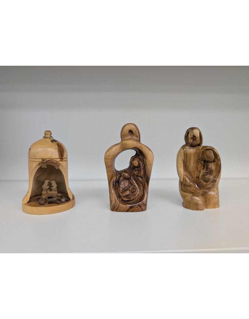 Holy Land Handicraft, LLC Olivewood Holy Family Statue, assorted,  approx. 4"