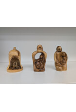 Holy Land Handicraft, LLC Olivewood Holy Family Statue, assorted,  approx. 4"
