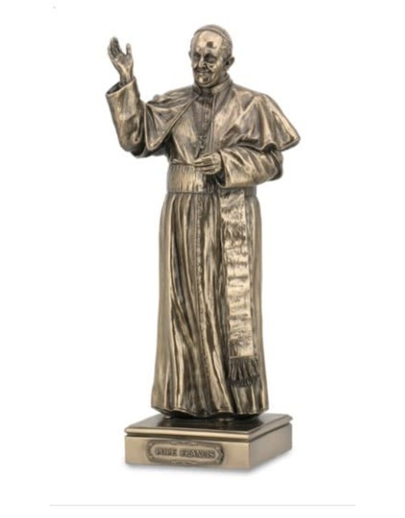 Goldscheider of Vienna Bronze Pope Francis Statue