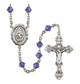 Bliss Manufacturing Miraculous 6mm Rosary Sapphire Crystal Beads