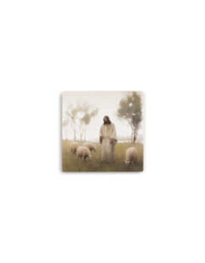 Sincere Surroundings Coaster-Jesus & Sheep (4 x 4)