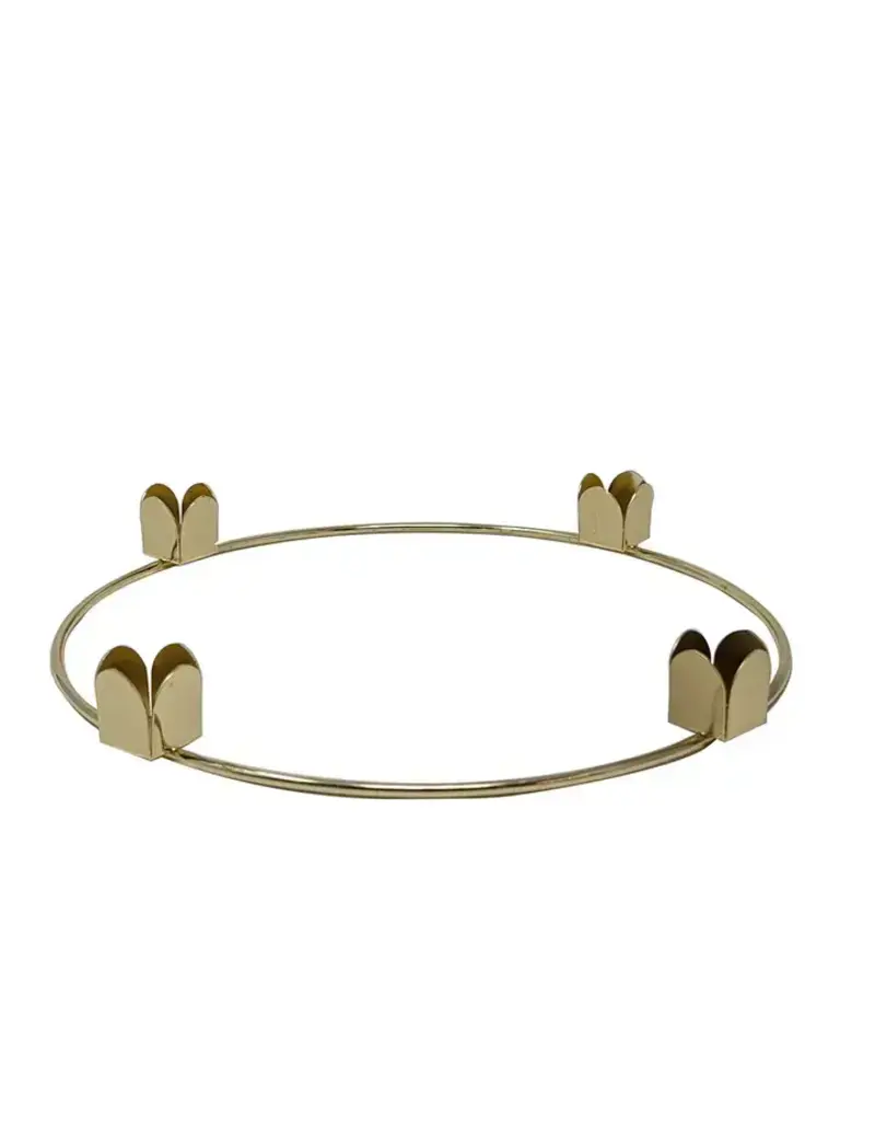 The Saints Gift Collection 10" Gold Finish Advent Wreath with Pinch Cups