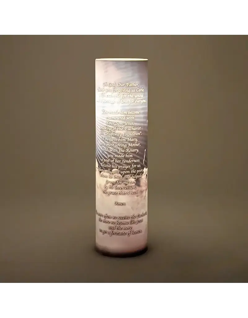 The Saints Gift Collection St Carlo Acutis - Flameless Prayer Candle