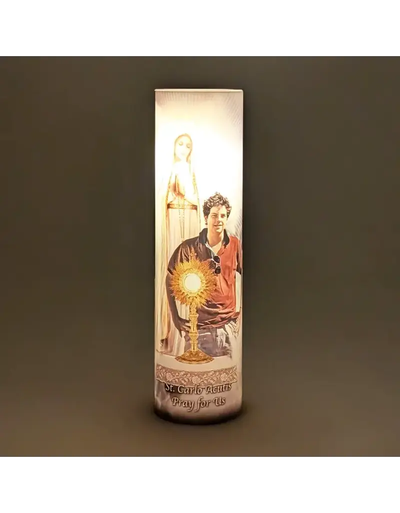 The Saints Gift Collection St Carlo Acutis - Flameless Prayer Candle