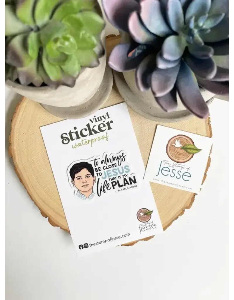 The Stump of Jesse Bl. Carlo Acutis Waterproof Sticker