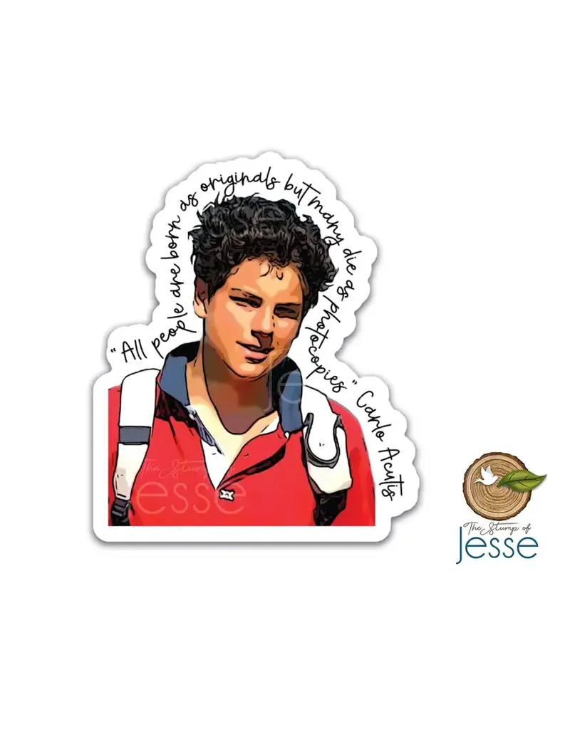 The Stump of Jesse St. Carlo Acutis Waterproof Sticker