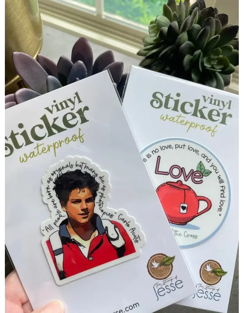 The Stump of Jesse St. Carlo Acutis Waterproof Sticker