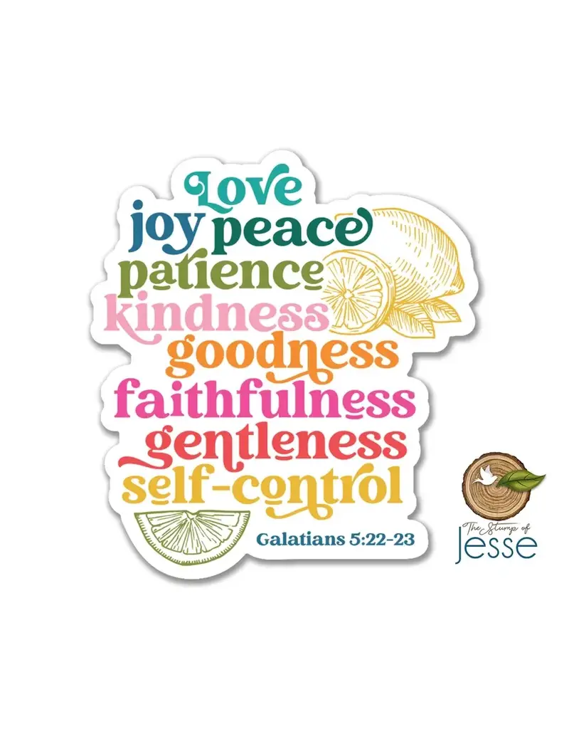 The Stump of Jesse The Fruits of the Holy Spirit Waterproof Sticker