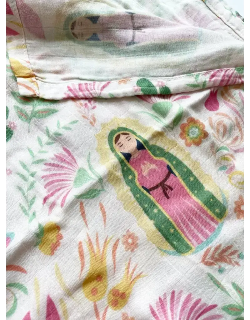 The Stump of Jesse Our Lady of Guadalupe Muslin Deluxe Swaddle | Catholic Gift