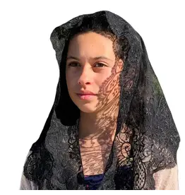 Oremus Mercy Chapel Veil, St. Catalina Thomas, Black