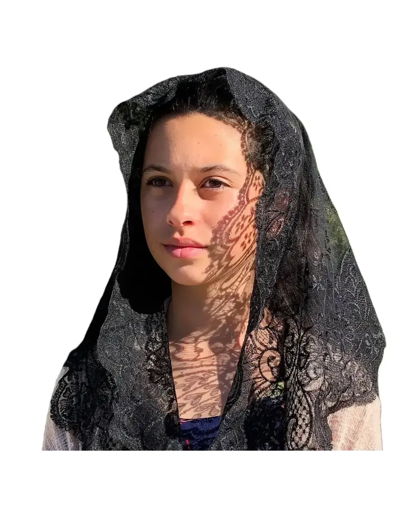 Oremus Mercy Chapel Veil, St. Catalina Thomas, Black