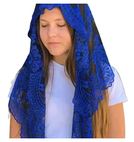 Oremus Mercy St. Catalina Thomas Veil - BLUE