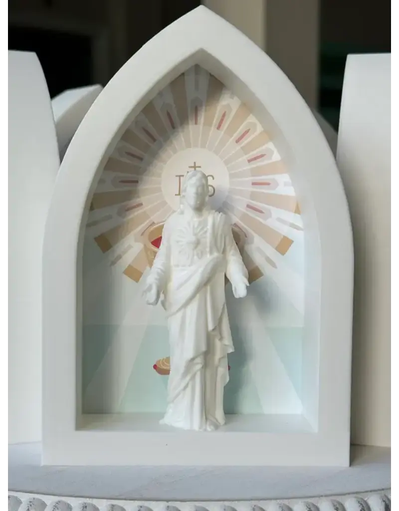 Be Still Prayer Space Arch Shadowbox - Blessed Sacrament with Sacred Heart | Be Still Prayer Space