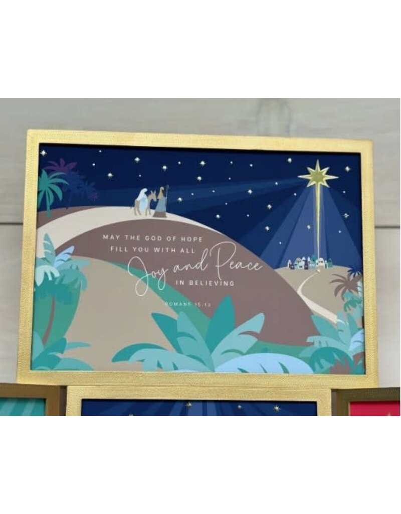 Be Still Prayer Space Christmas Prayer Card in Gold Box Frame - Bethlehem | Be Still Prayer Space