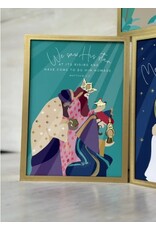 Be Still Prayer Space Christmas Prayer Card in Gold Box Frame - Three Kings | Be Still Prayer Space