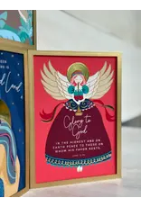 Be Still Prayer Space Christmas Prayer Card in Gold Box Frame - Angel Gabriel | Be Still Prayer Space
