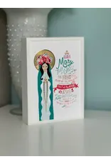 Be Still Prayer Space Illustration in Box Frame - Hail Mary Prayer Card, Our Lady of the Rosary | Be Still Prayer Space