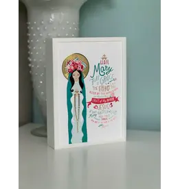 Be Still Prayer Space Illustration in Box Frame - Hail Mary Prayer Card, Our Lady of the Rosary | Be Still Prayer Space