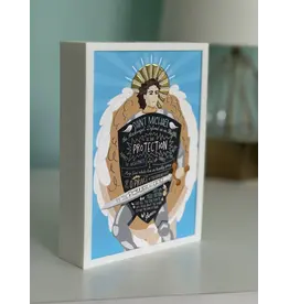 Be Still Prayer Space Illustration in Box Frame - St. Michael Prayer Card | Be Still Prayer Space