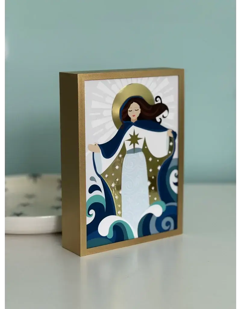 Be Still Prayer Space Illustration in Box Frame - Stella Maris (Our Lady Star of the Sea) | Be Still Prayer Space