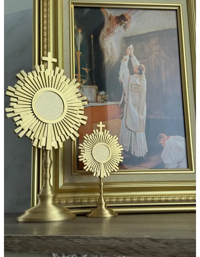 Be Still Prayer Space 3D Printed Gold Monstrance 9.5"