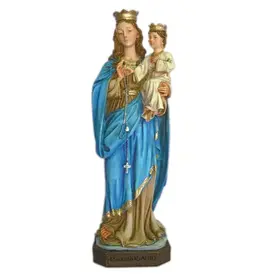 Goldscheider of Vienna Our Lady of the Rosary in Fully Hand-Painted Alabaster 11"