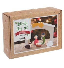 GANZ USA LLC Nativity-6 Piece Wooden Play Set (8.25")