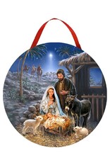 Glow Decor Ornament-Canvas-LED A Savior Is Born (4.75")